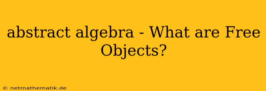 Abstract Algebra - What Are Free Objects?