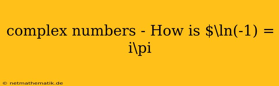 Complex Numbers - How Is $\ln(-1) = I\pi