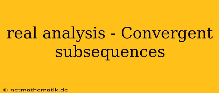 Real Analysis - Convergent Subsequences