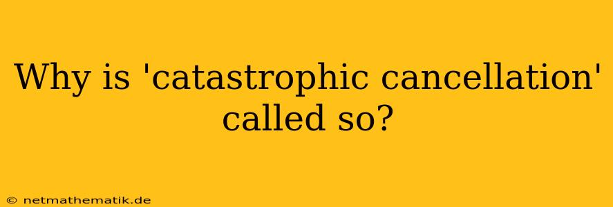 Why Is 'catastrophic Cancellation' Called So?